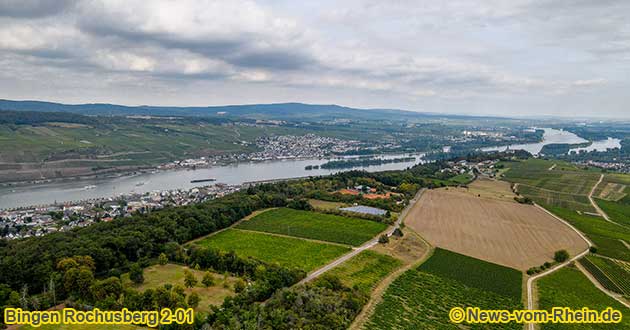 Der Rochusberg in Bingen am Rhein ist ein beliebtes Naherholungsgebiet am Rhein gegenber von Rdesheim